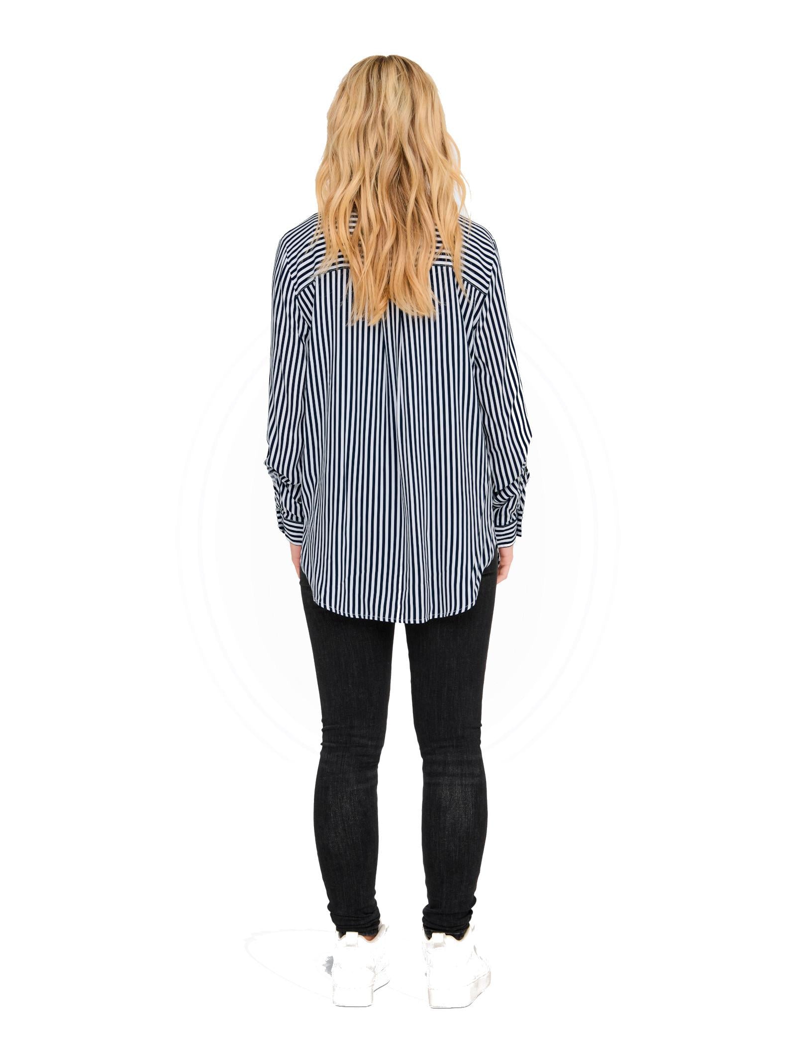 Camicia JDY Blu bianco Laurel maniche 3/4 15329311 /Sky Captain JDY 