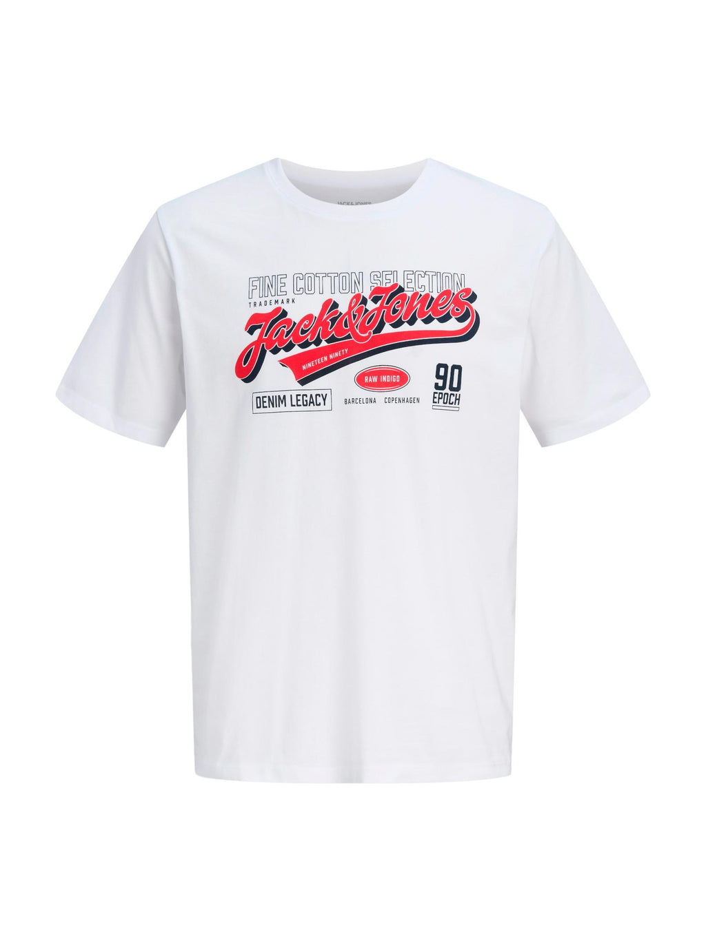 T-shirt Jack & Jones Bianco logo 12299017 /White JACK & JONES 