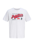 T-shirt Jack & Jones Bianco logo 12299017 /White JACK & JONES 