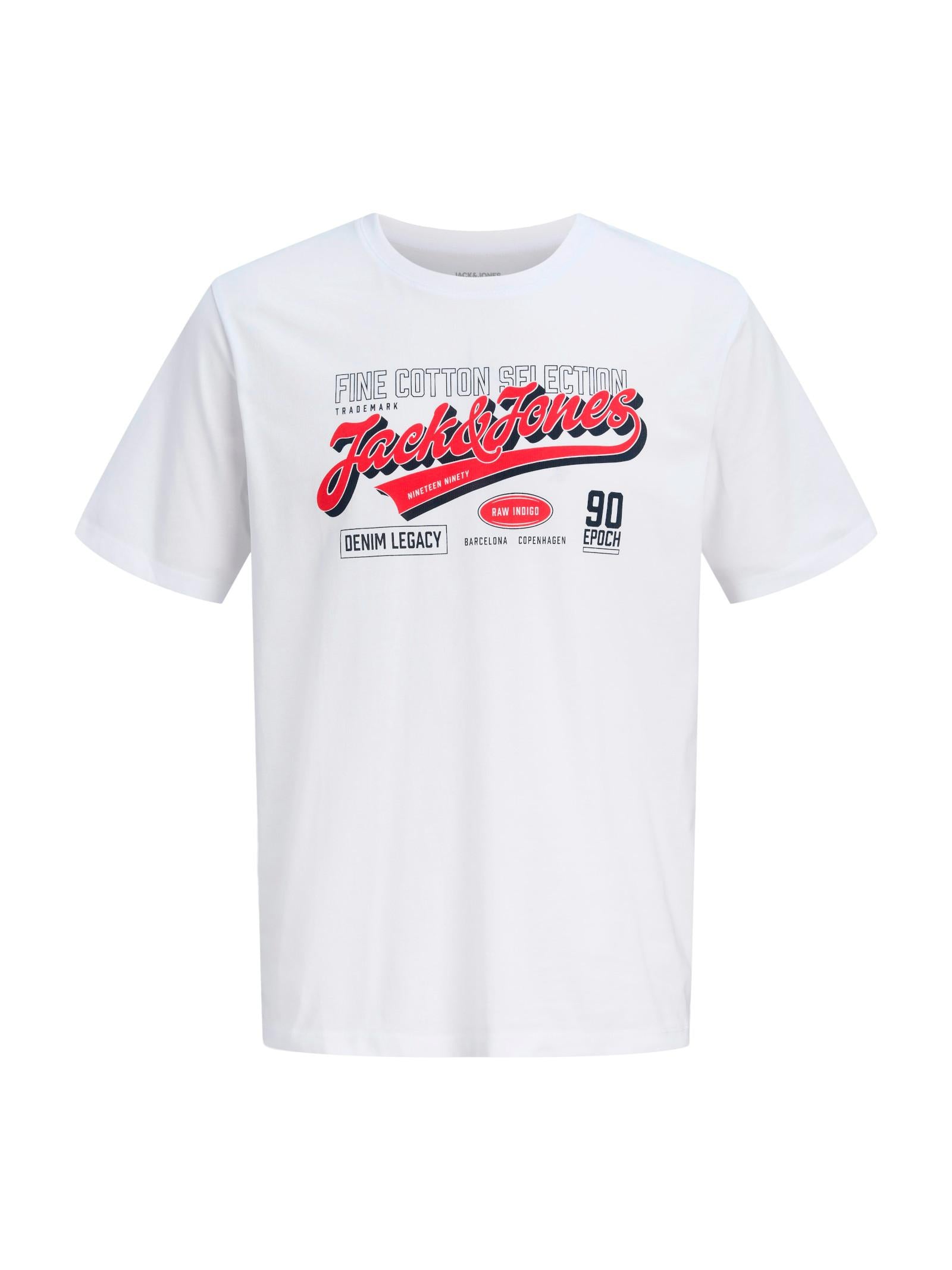 T-shirt Jack & Jones Bianco logo 12299017 /White JACK & JONES 