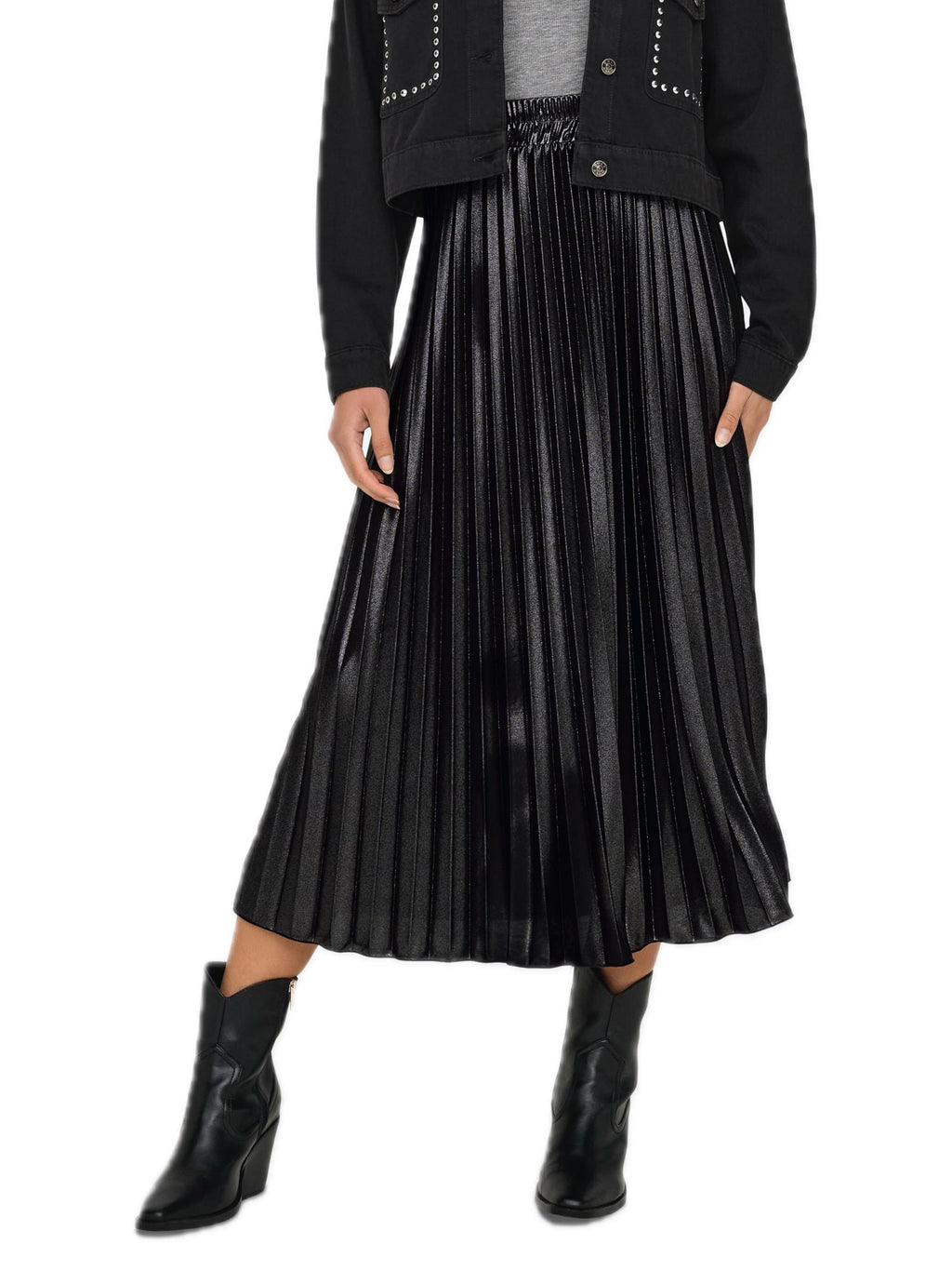 Gonna ONLY Lion Nero plissettata 15330727 /Black ONLY 