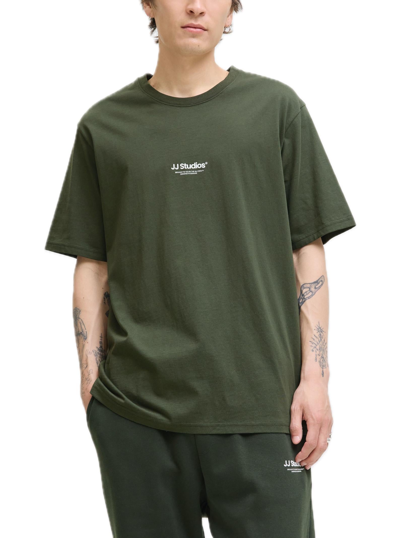 T-shirt Jack & Jones Soho Verde con mino logo gommato 12278787 /Duffel Bag JACK & JONES 