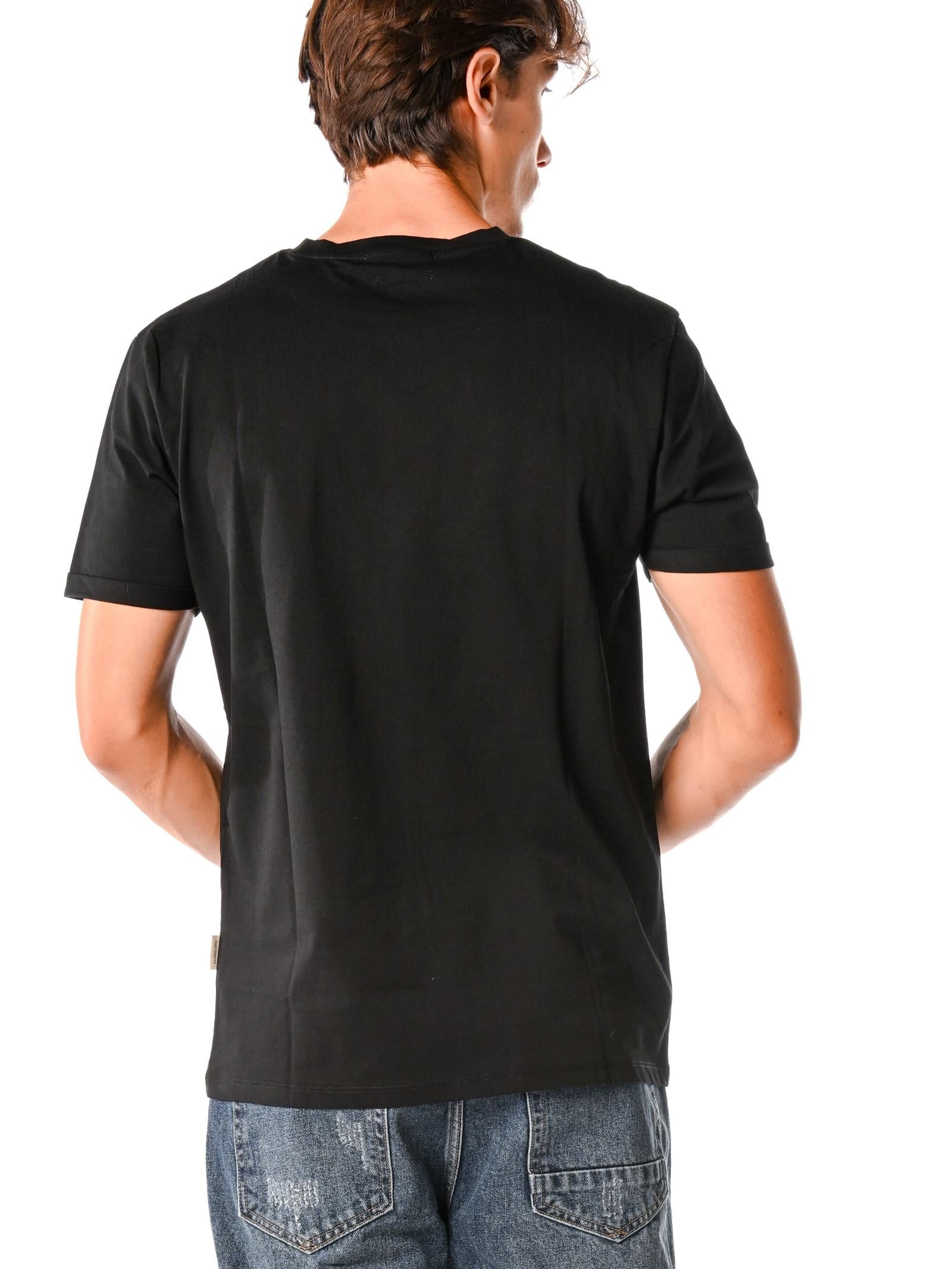 T-Shirt Gianni Lupo Uomo Nero girocollo con taschino GL1079F NERO GIANNI LUPO 
