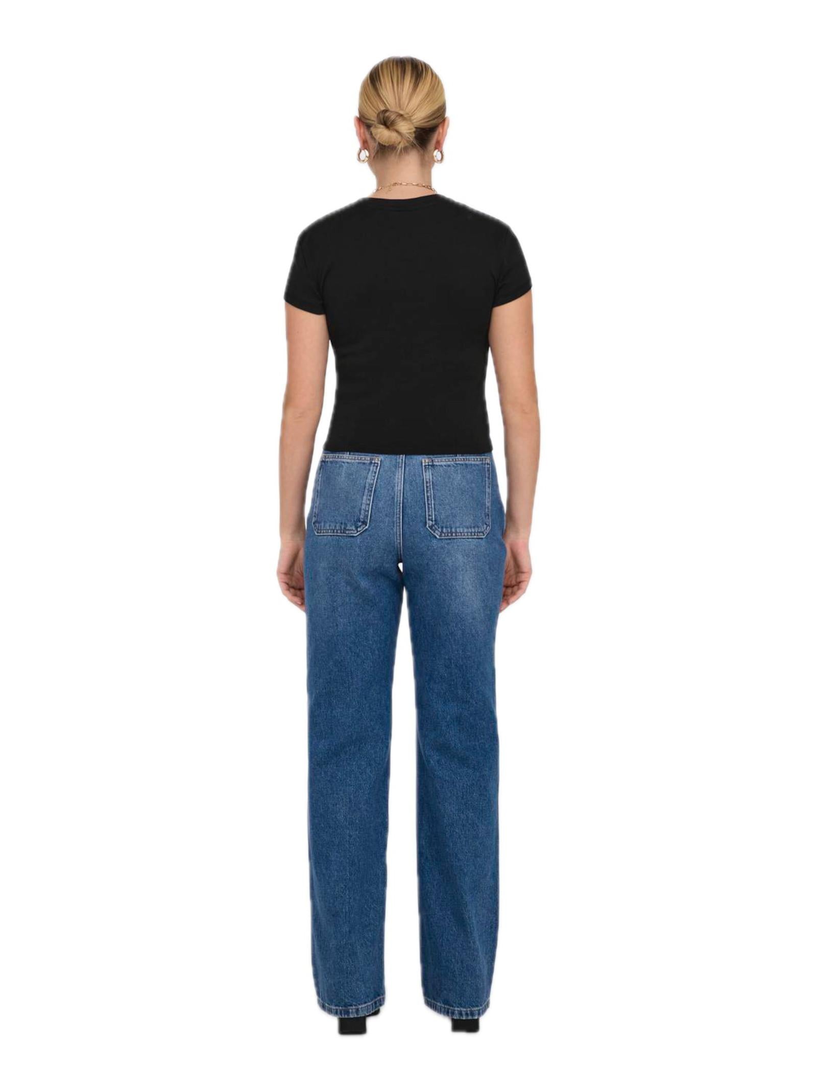 T-shirt Only Nero Elina maniche corte 15320229 /Black ONLY 