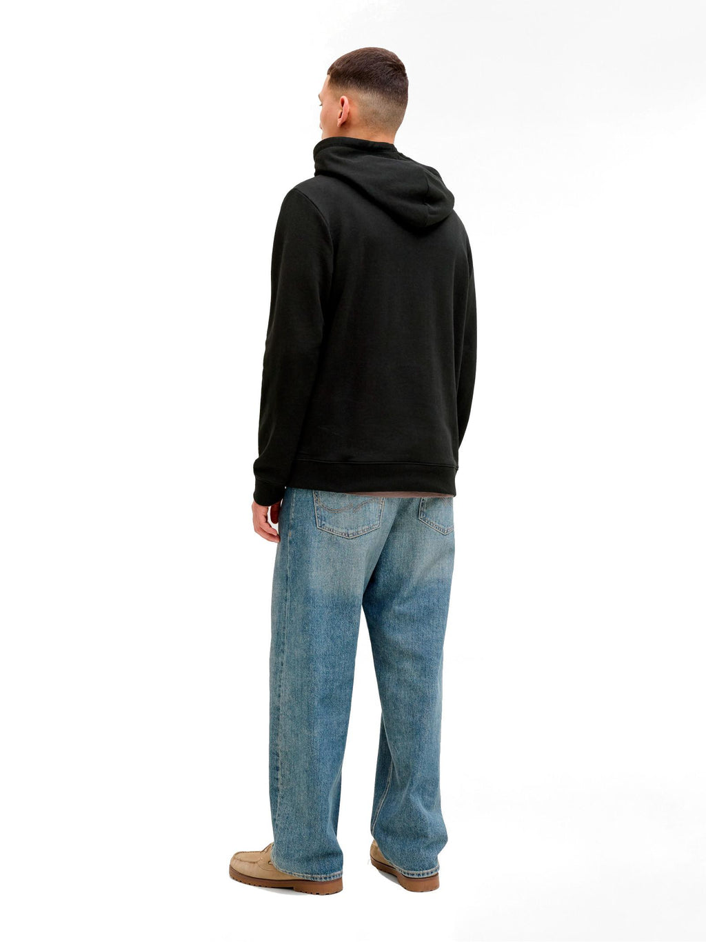 Felpa Jack & Jones Nero Grayson con stampa 12288378 /Black JACK & JONES 