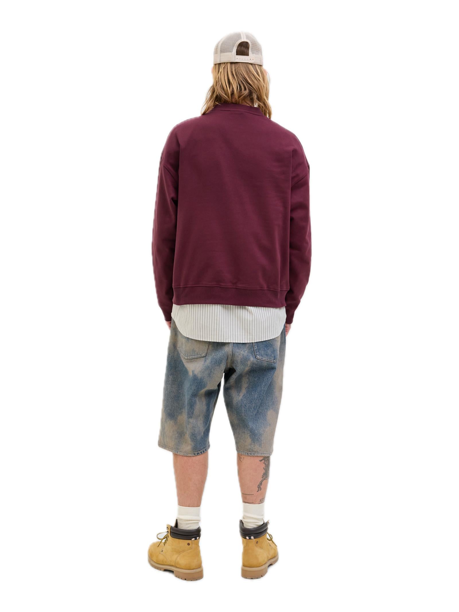 Felpa Jack & Jones Harvard Bordeaux ricamo 12290579 /Maroon Banner JACK & JONES 