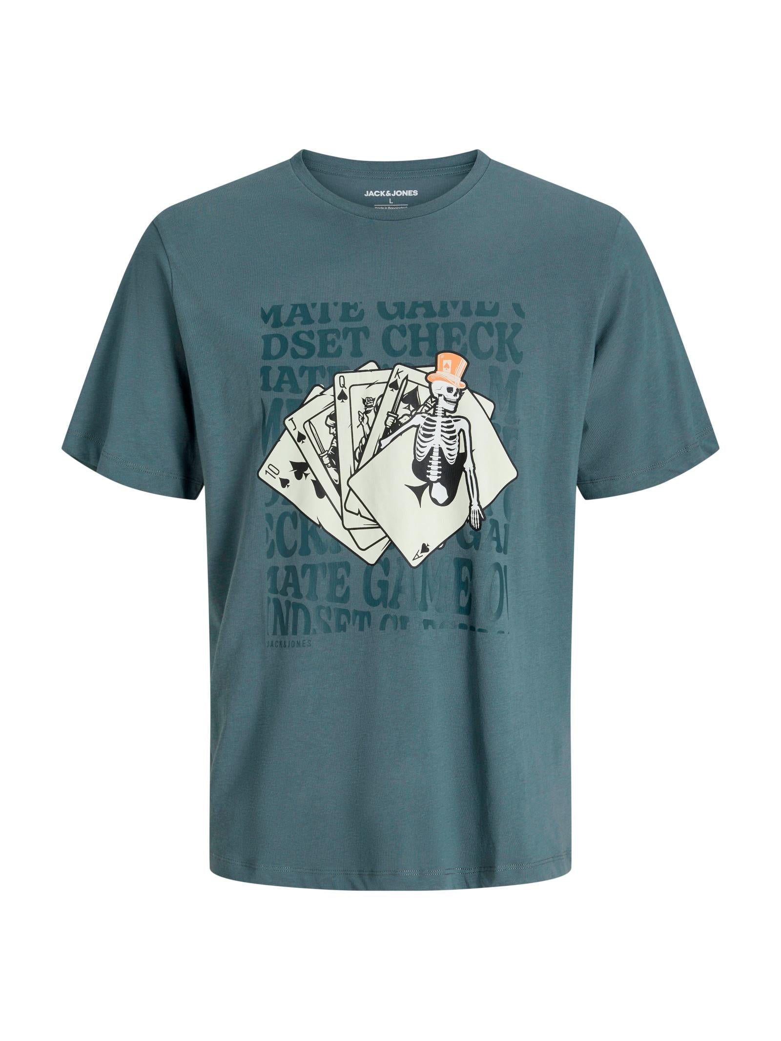 T-shirt Jack & Jones Salli Petrolio con stampa 12278530 /Stormy Weather JACK & JONES 