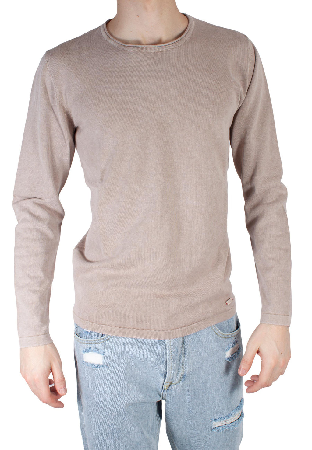 Maglia Gianni Lupo Sabbia girocollo