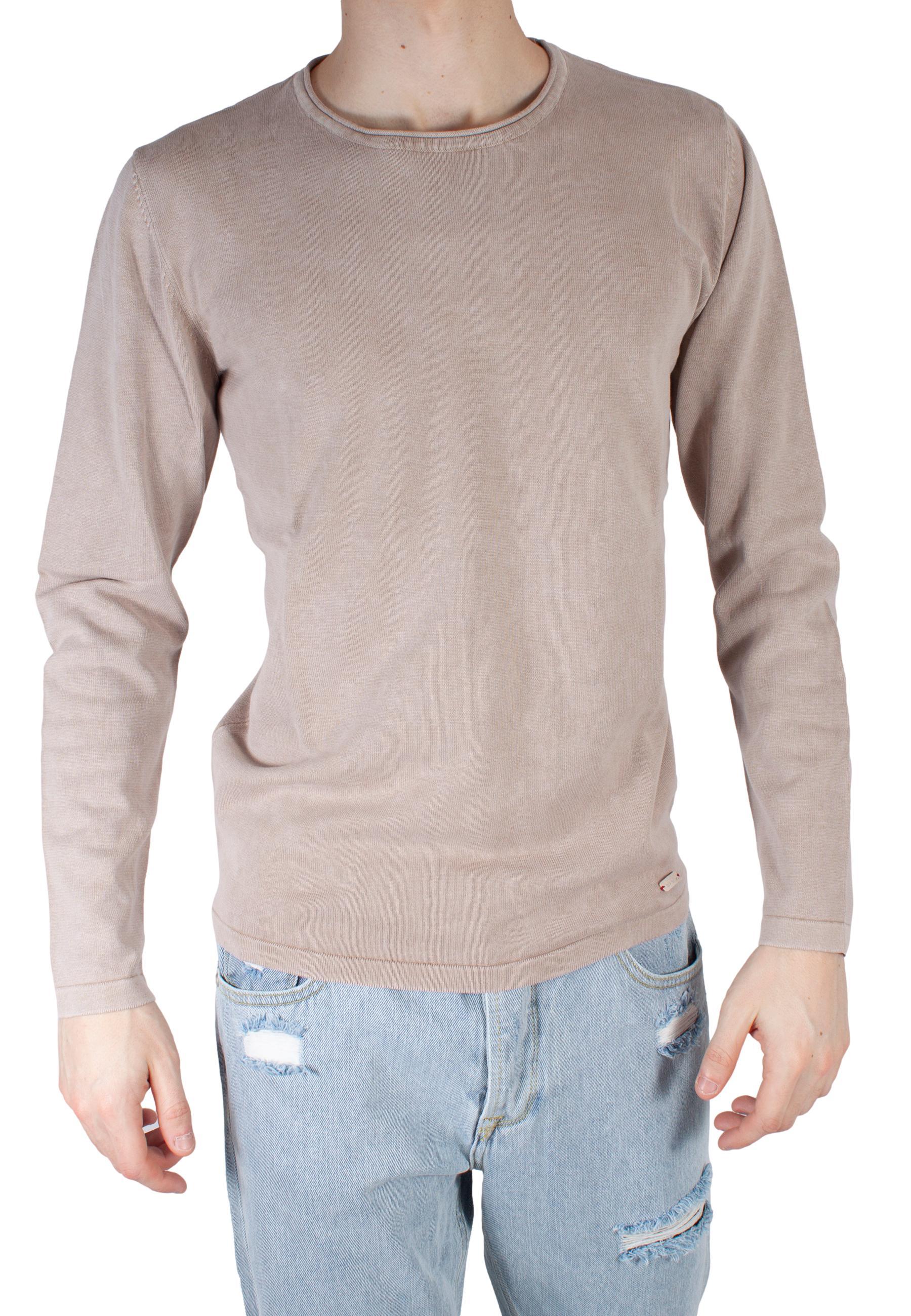 Maglia Gianni Lupo Sabbia girocollo