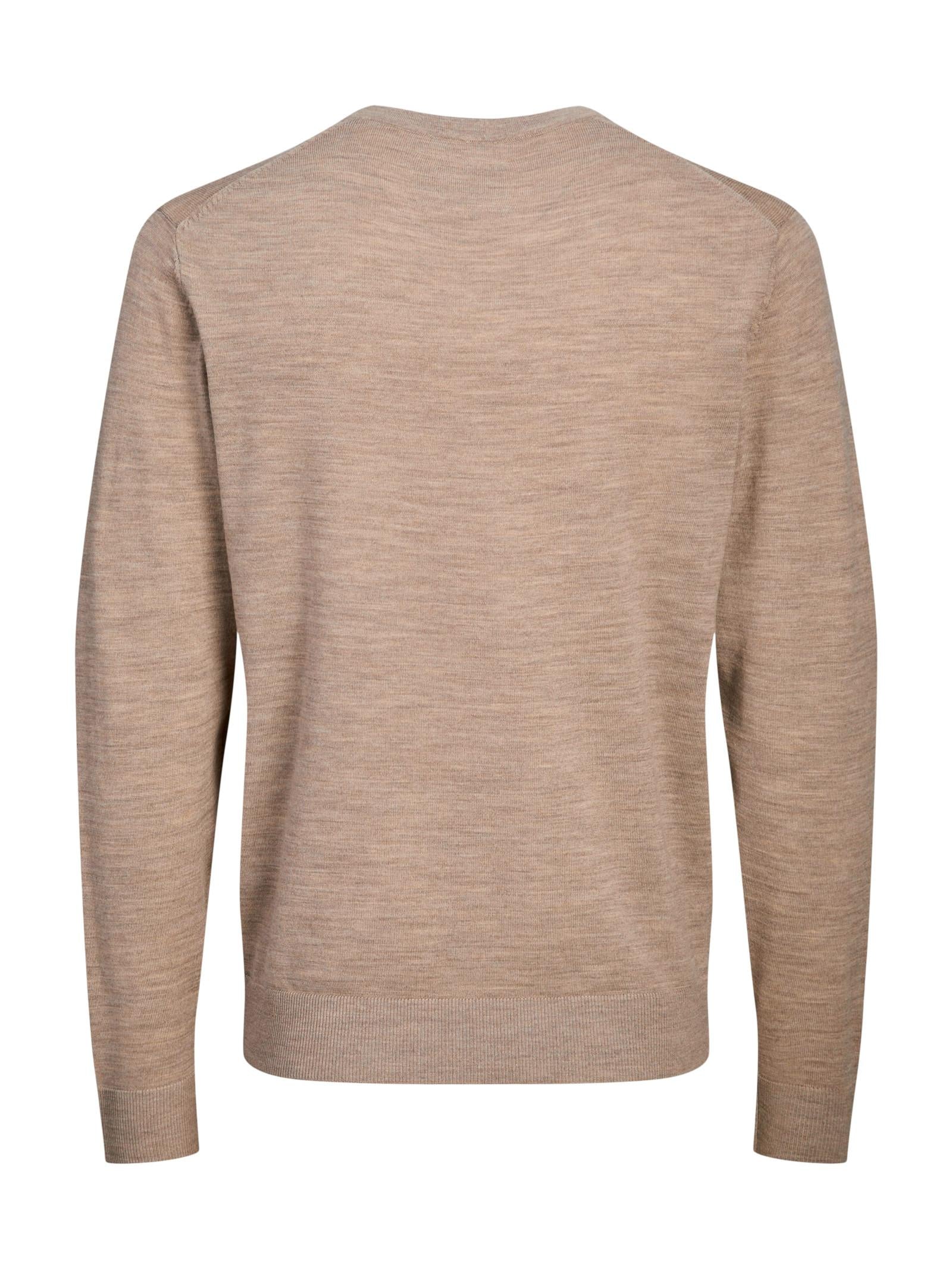 Maglia Jack & Jones Merino Nocciola scollo a V 12281747 /Greige JACK & JONES 