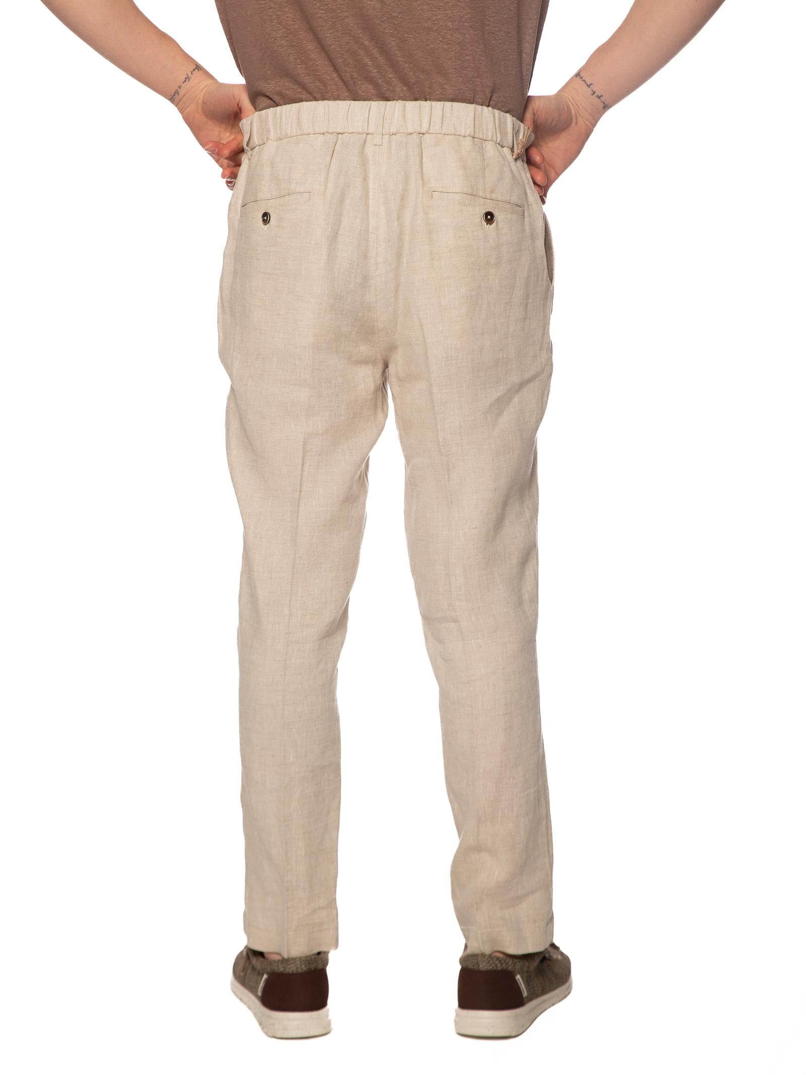 Pantalone Seinse Beige in lino con elastico PSE1502 BEIGE SEINSE 
