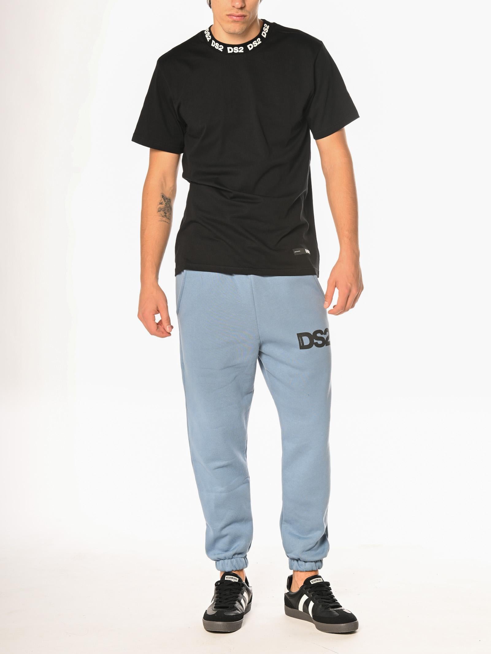 Pantalone DS2 Indaco Basic in felpa FW25228 INDACO DS2 