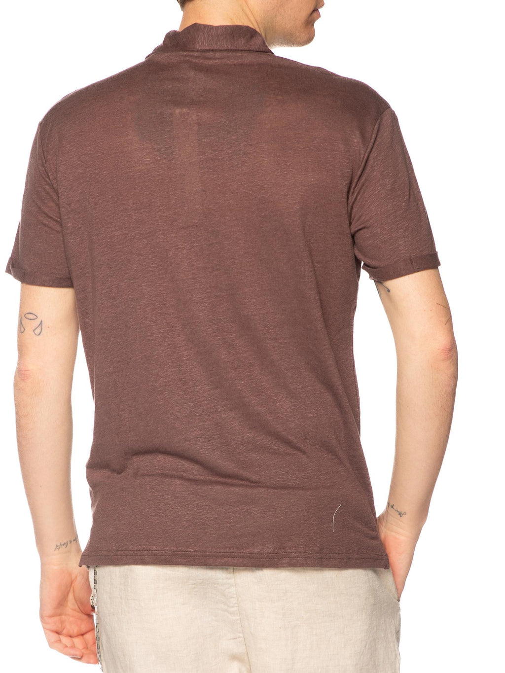 Polo Gianni Lupo Cioccolato in lino GL1083F CIOCCOLATO GIANNI LUPO 