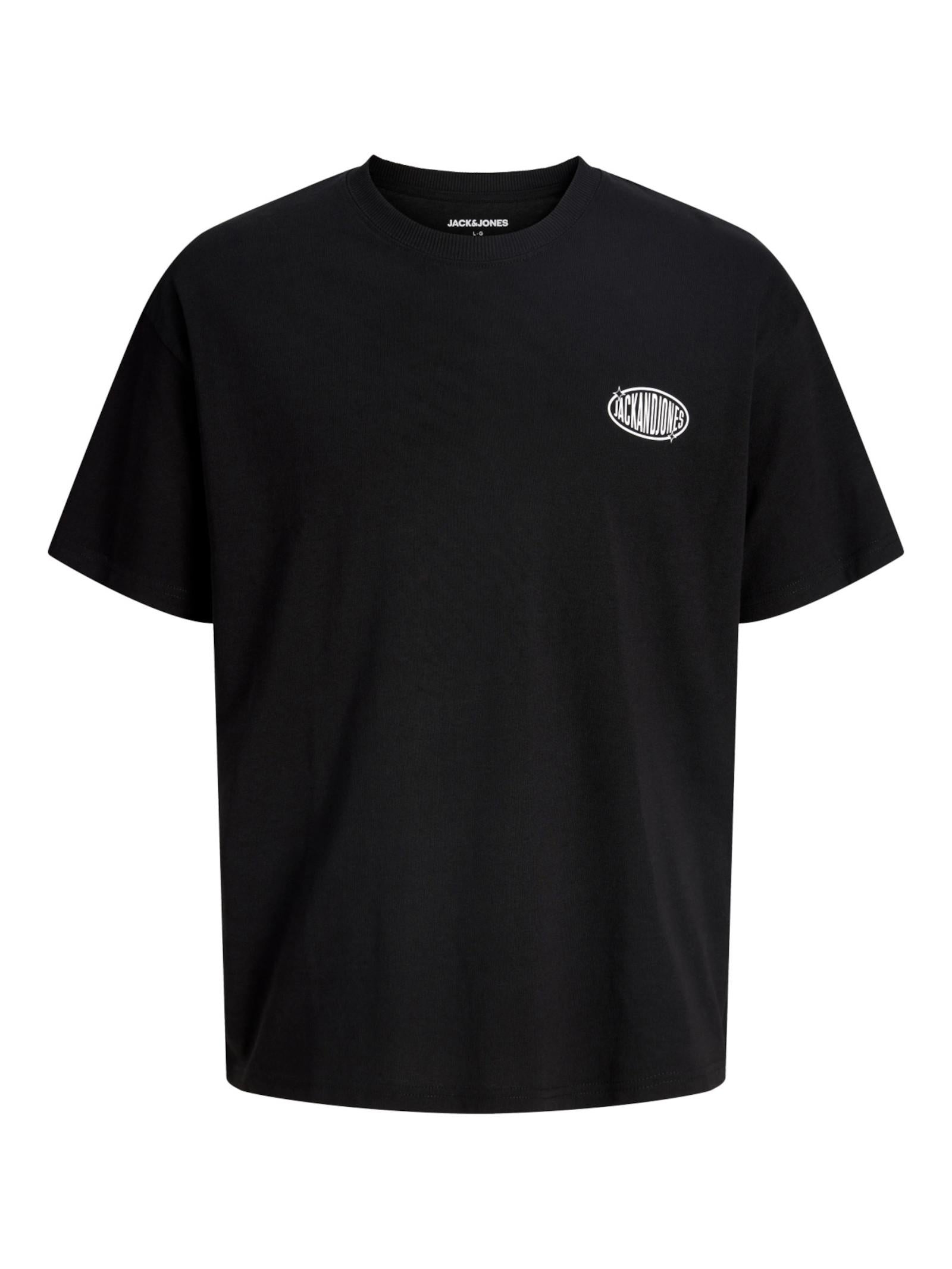T-shirt Jack & Jones Nero Legacy loghi 12298480 /Black JACK & JONES 