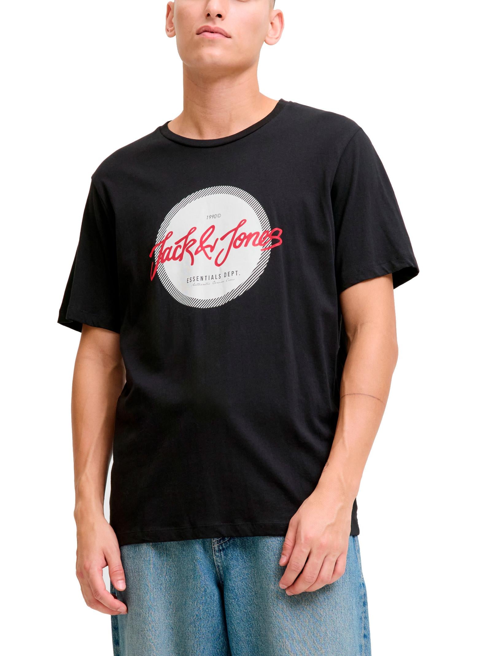 T-shirt Jack & Jones Urban Nero con stampa 12279114 /Black JACK & JONES 