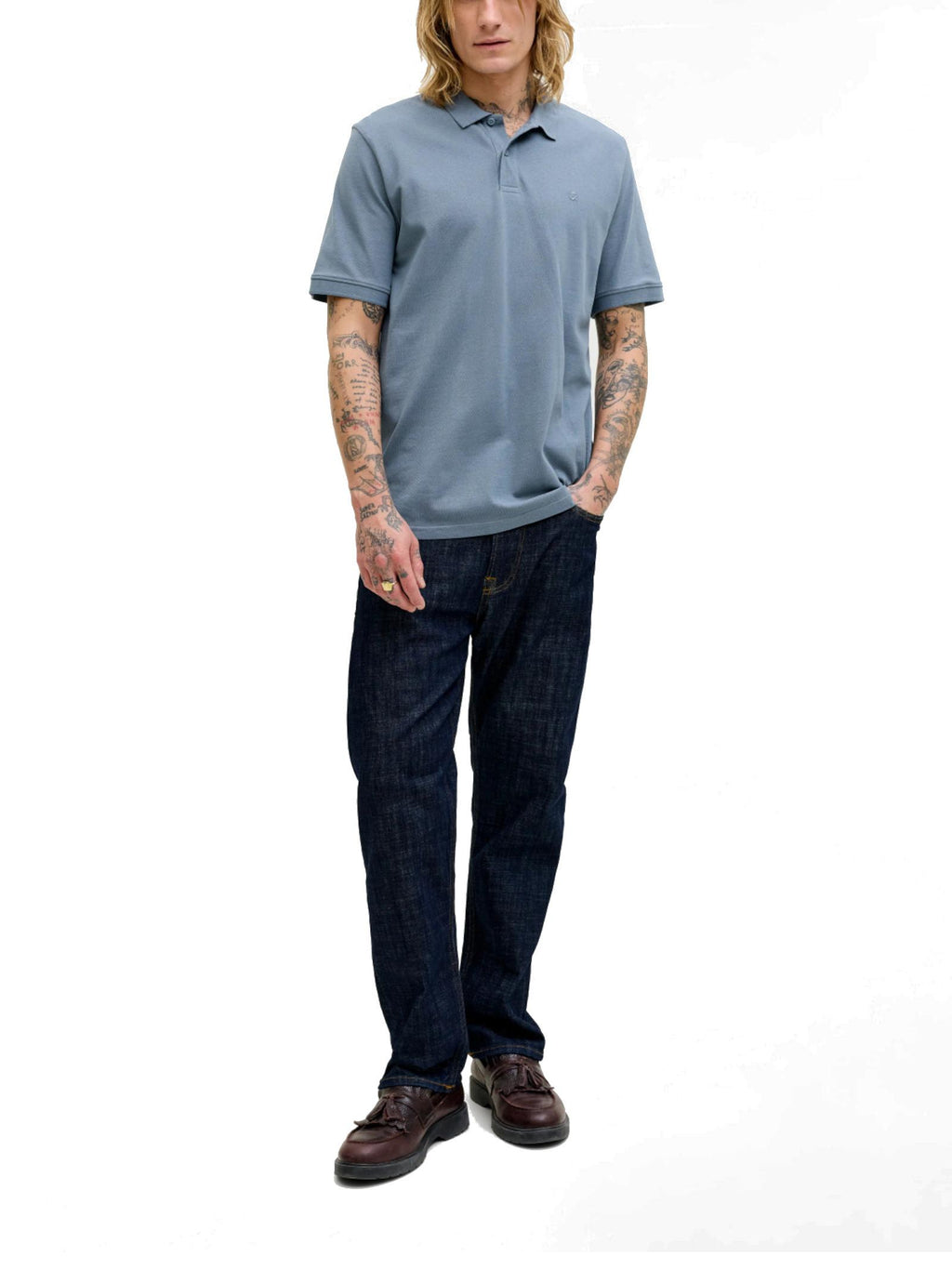 Polo Jack & Jones Basic Petrolio 12136516 /Blue Mirage JACK & JONES 