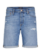 Bermuda Jack & Jones Rick Blue Denim strappi 12269612 /Blue Denim JACK & JONES 