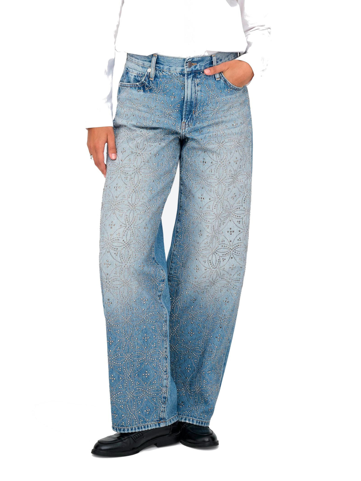 Jeans Only Gianna Medium Blue con strass 15362588 /Light Medium Blue Denim ONLY 