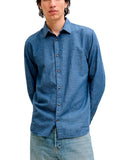 Camicia Jack & Jones Blu Summer misto lino 12289174 /Navy Blazer JACK & JONES 