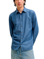 Camicia Jack & Jones Blu Summer misto lino 12289174 /Navy Blazer JACK & JONES 