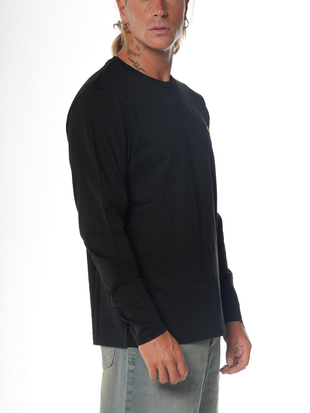 T-shirt Lyle & Scott Nero Logo manica lunga TS512VOG JET BLACK LYLE & SCOTT 