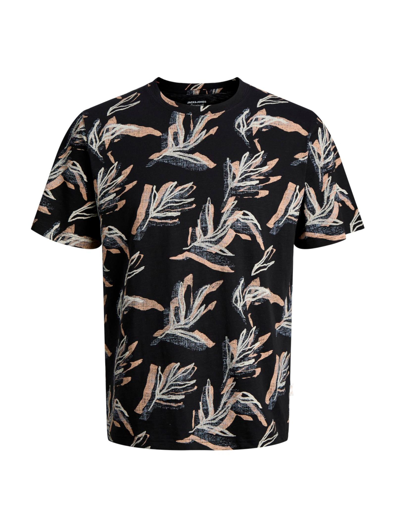 T-shirt Jack & Jones Nero Montauk fantasia 12290900 /Black JACK & JONES 