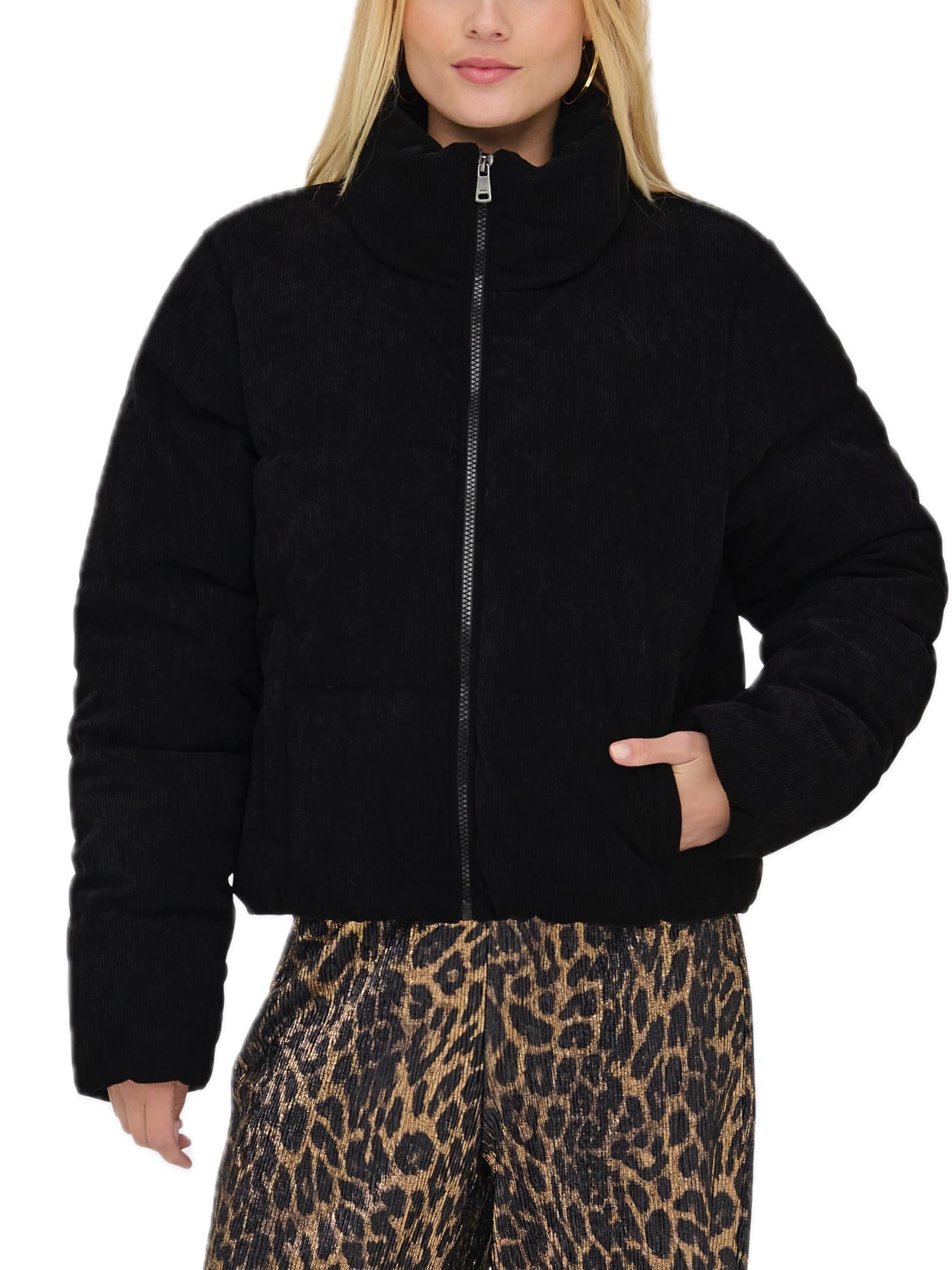 Giubbotto Only Cammie Nero colletto alto 15352821 /Black ONLY 
