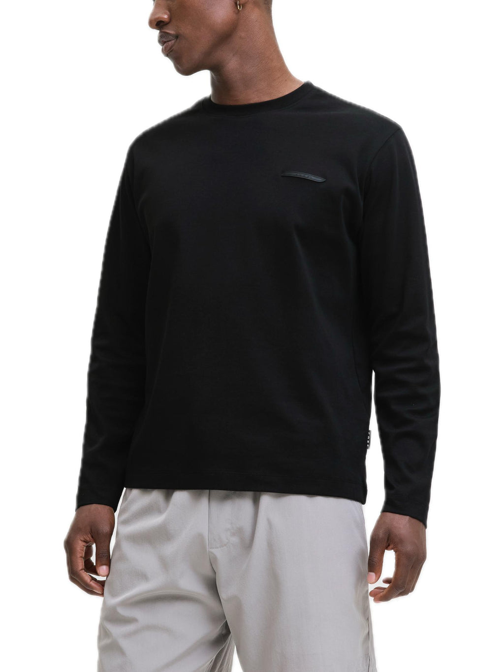 T-shirt Jack & Jones Fusion Nero manica lunga 12282697 /Black JACK & JONES 