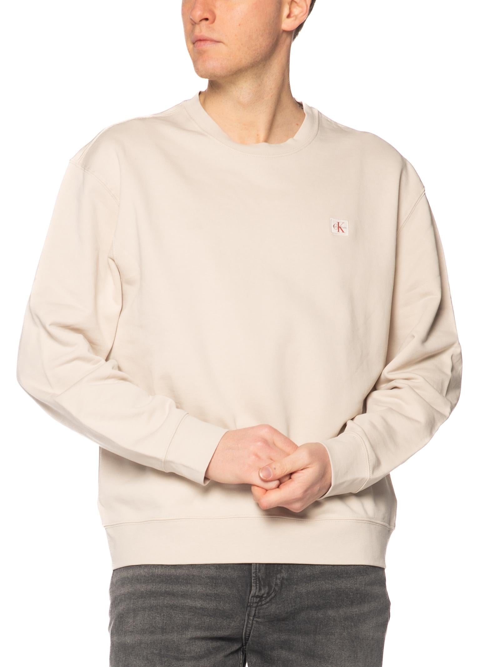 Felpa Calvin Klein Beige Badge LV04RG268G 2JX CALVIN KLEIN 
