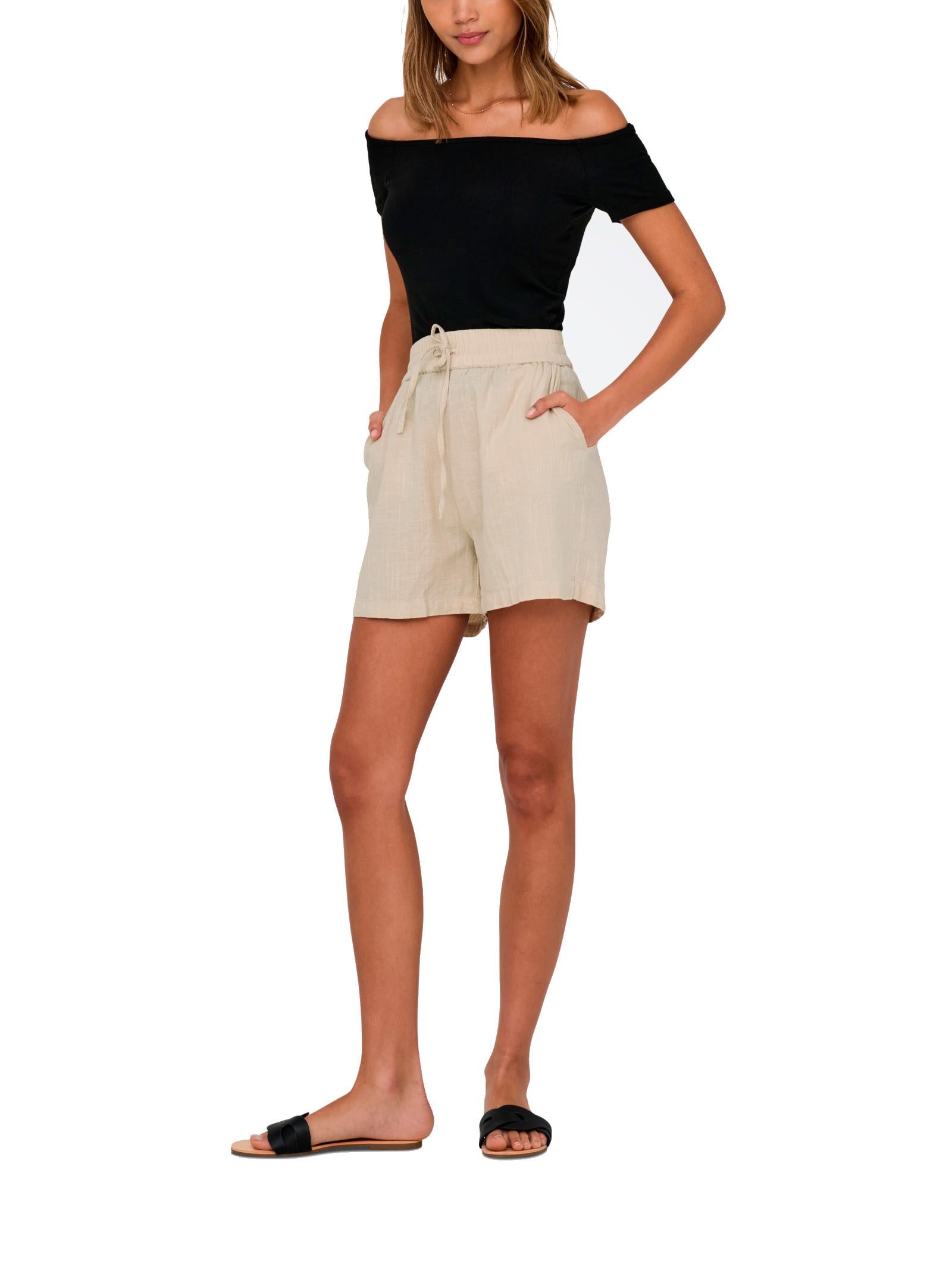 Short Only Tiziana Beige loose 15343637 /Silver Lining ONLY 