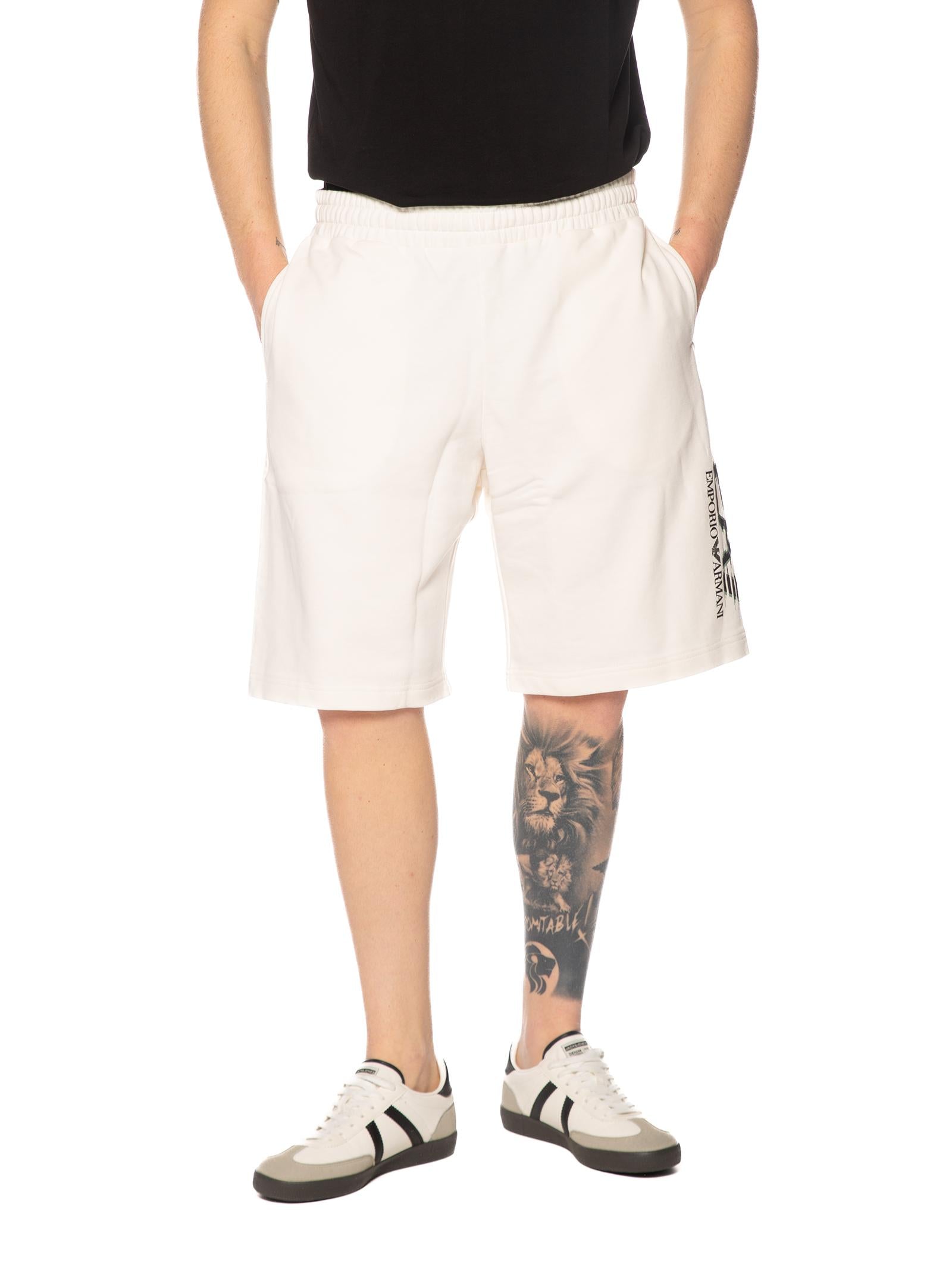 Bermuda Emporio Armani Panna in felpa 7M001329 UC004 EA7 