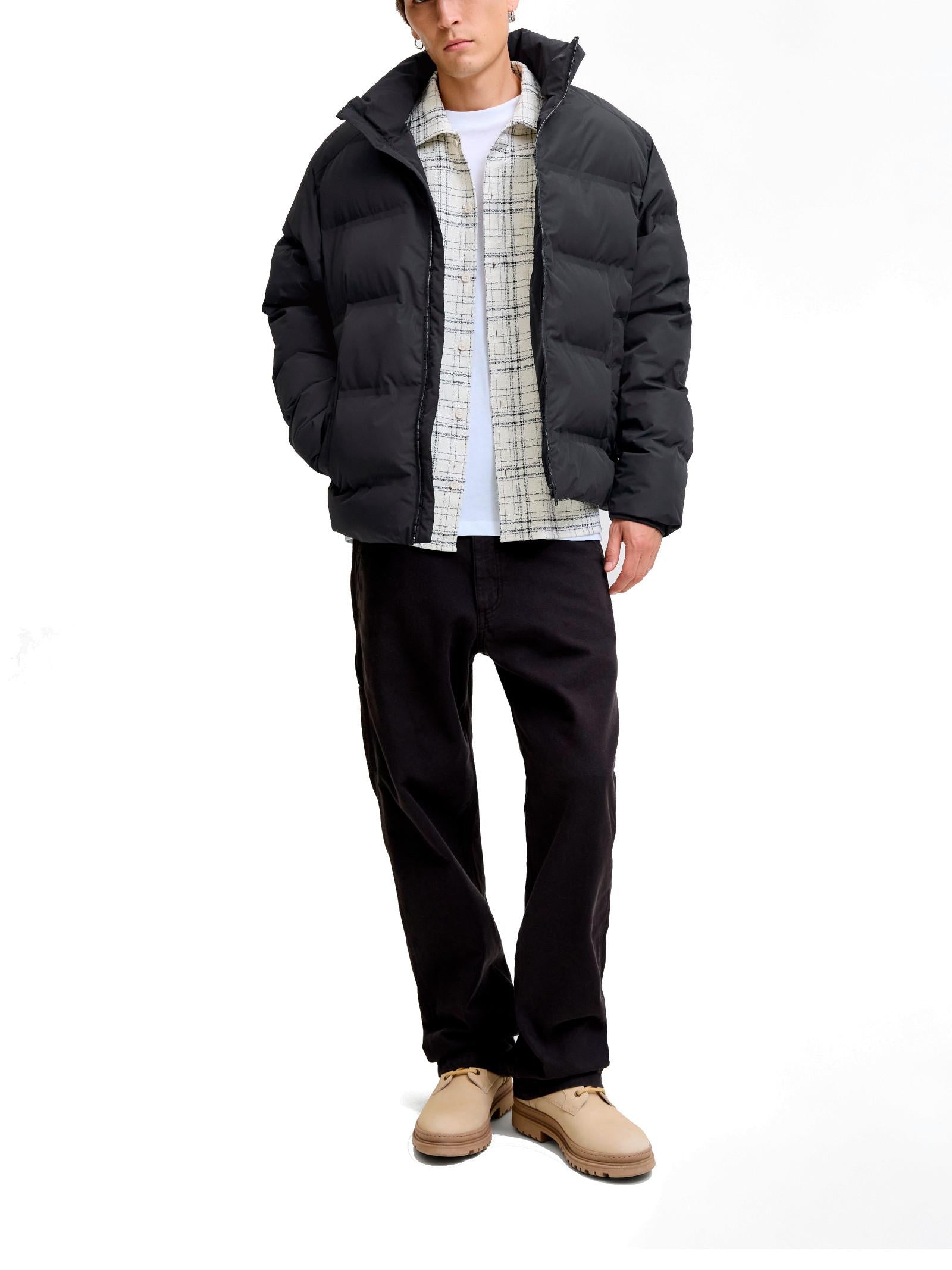 Giubbotto Jack & Jones Soho Nero collo alto 12278750 /Black JACK & JONES 