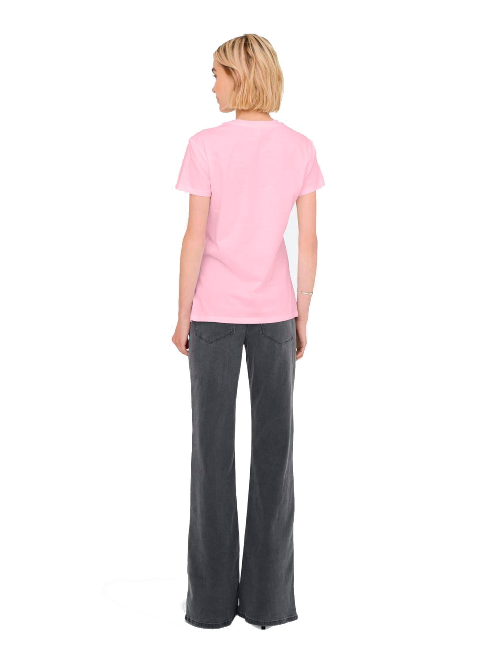 T-shirt Only Vibe Rosa con stampa 15291975 /Romance Rose ONLY 