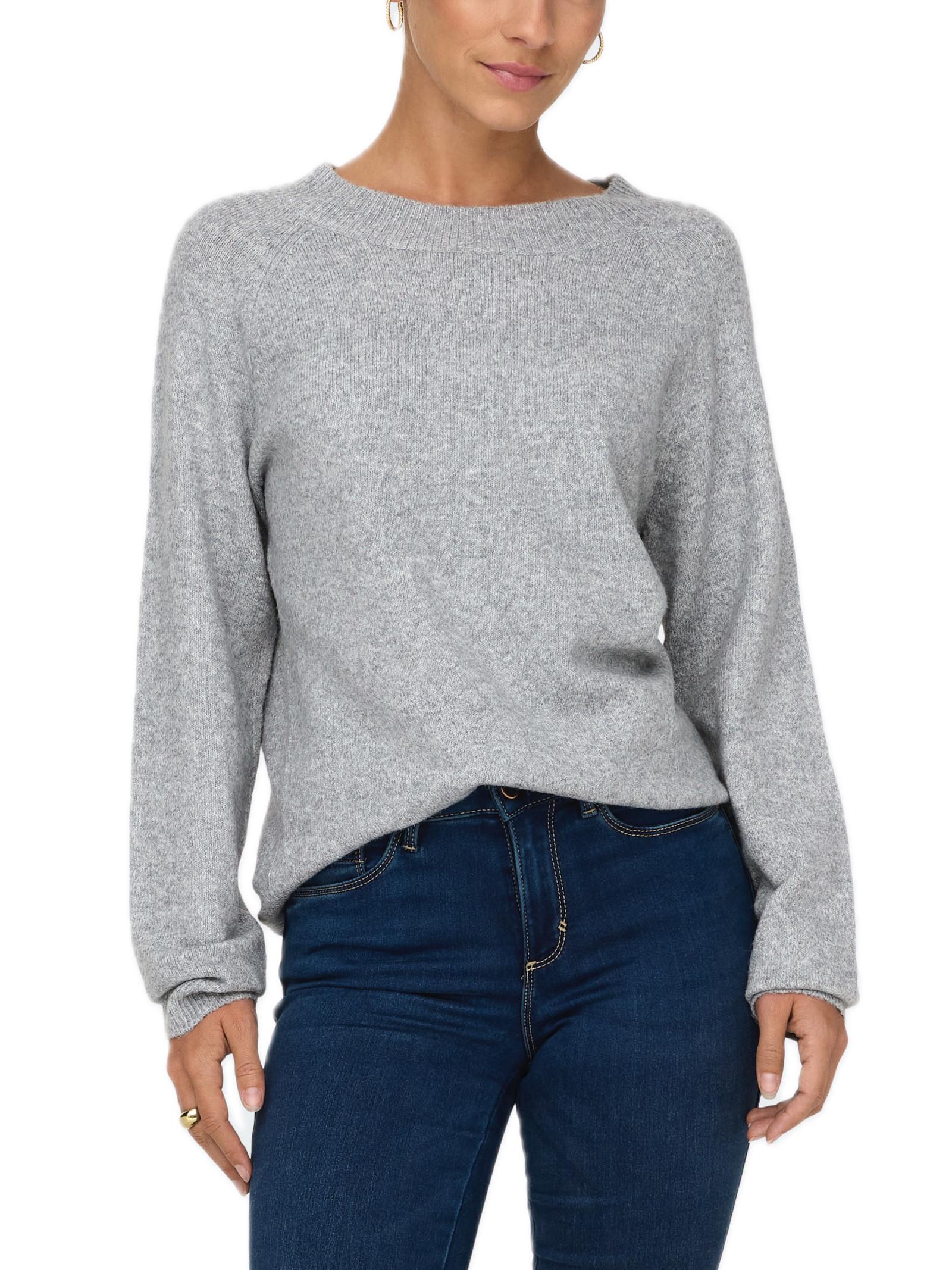 Maglia Only Rica Grigio girocollo 15204279 /Light Grey Melange ONLY 