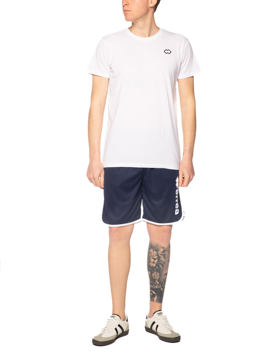 Bermuda Errea Blu bianco con logo grande R33P0U 1900 ERREA 