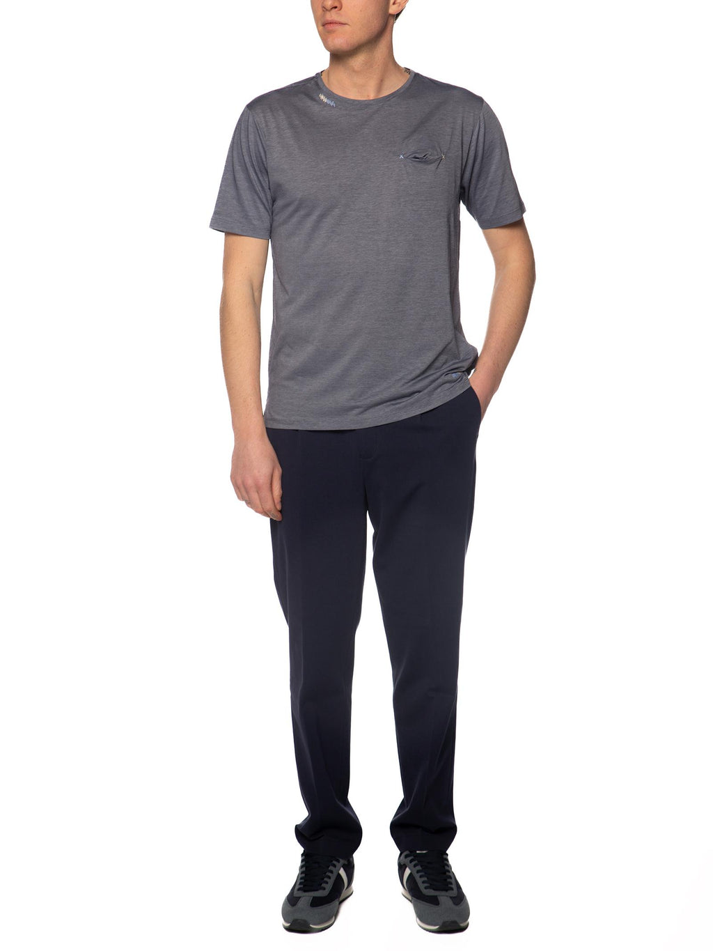 T-shirt Seinse Blu con taschino TE3322 BLU SEINSE 