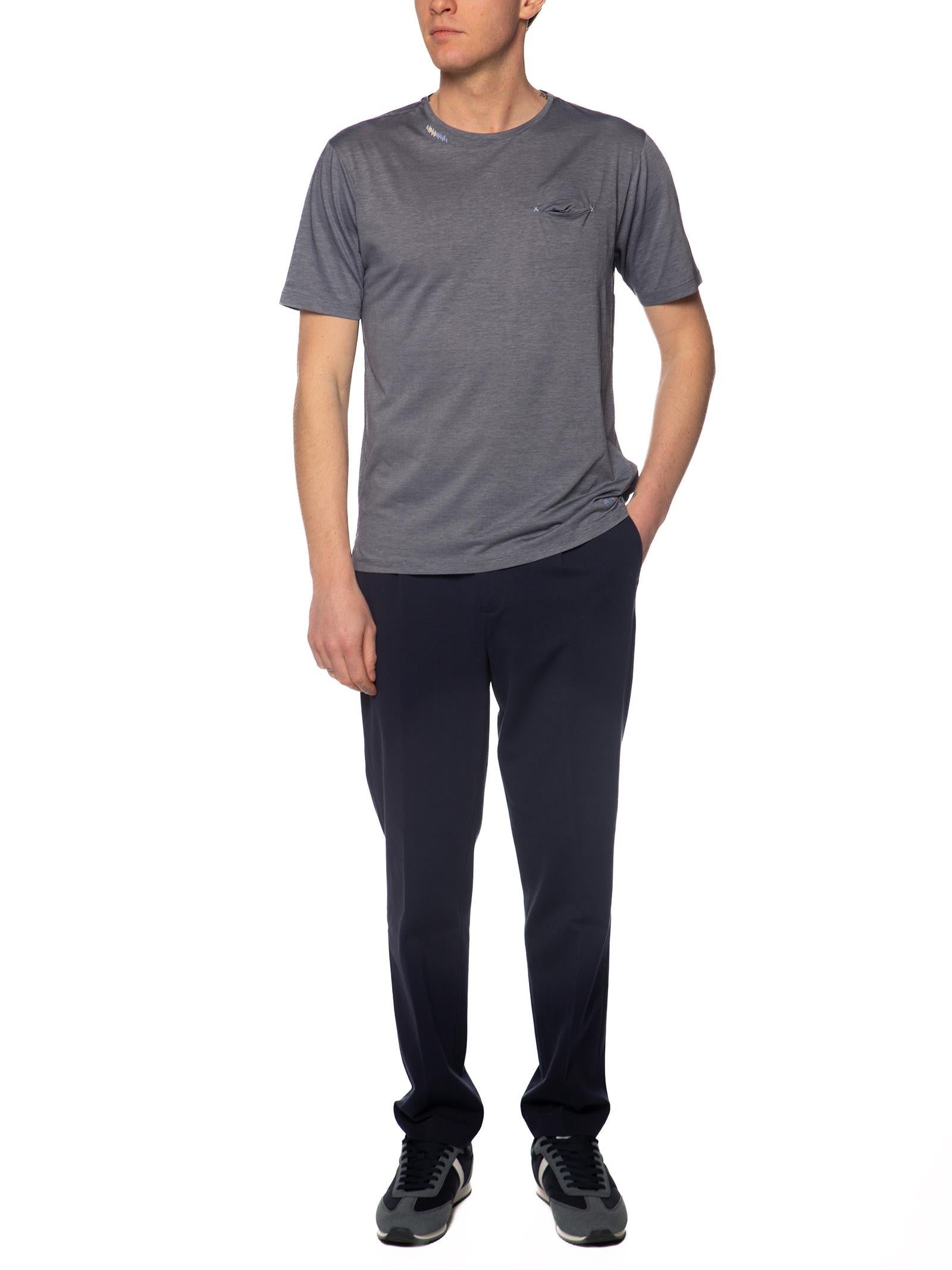 T-shirt Seinse Blu con taschino TE3322 BLU SEINSE 