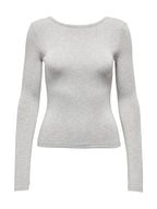 T-shirt JDY Mila Grigio basic 15364517 /Light Grey Melange JDY 