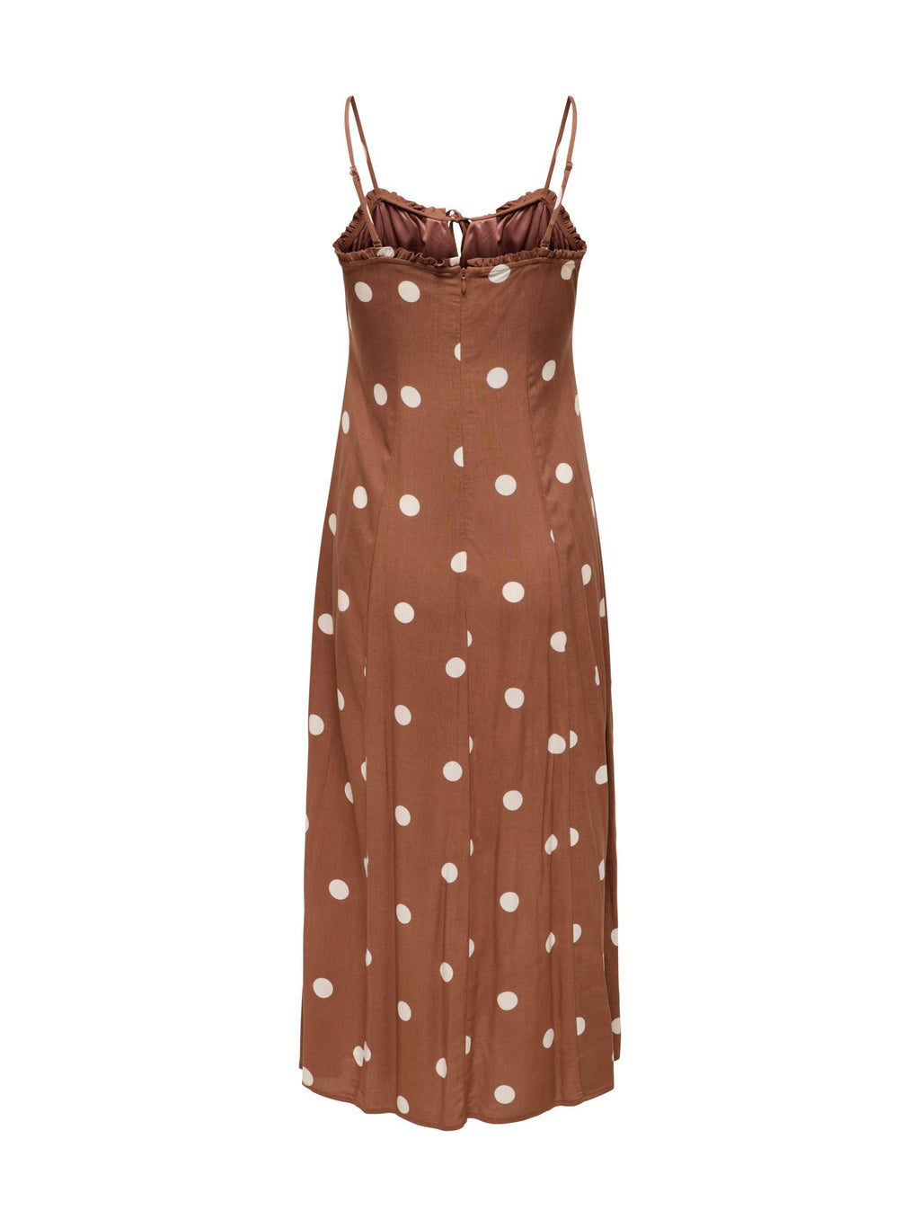 Abito Only Nelly Marrone lungo smanicato con balza 15322844 /Cocoa Brown ONLY 