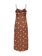 Abito Only Nelly Marrone lungo smanicato con balza 15322844 /Cocoa Brown ONLY 