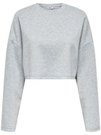 Felpa Only Luica Grigio cropped 15343201 /Light Grey Melange ONLY 