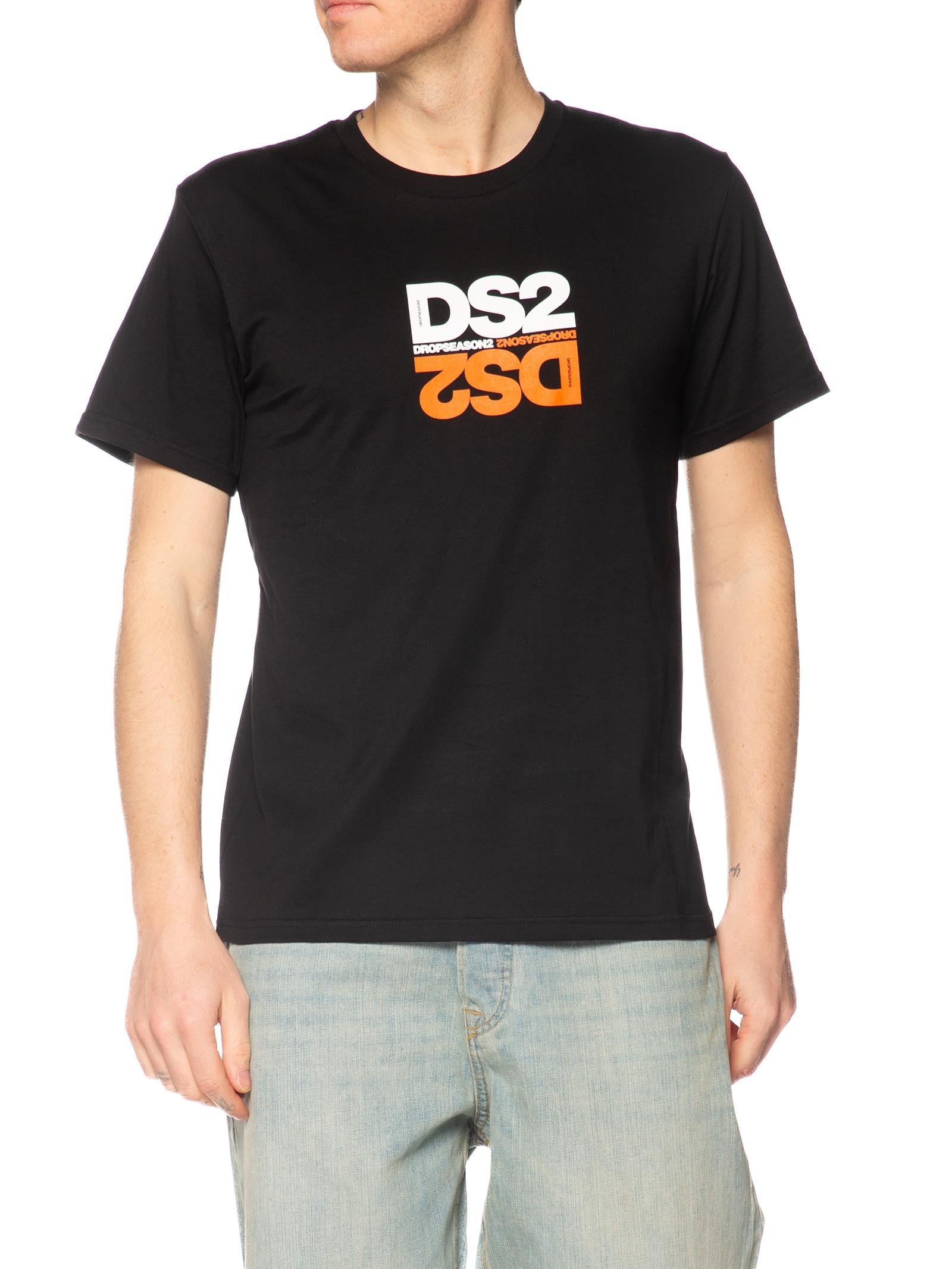 T-shirt DS2 Nero stampa specchio SS26251 NERO DS2 