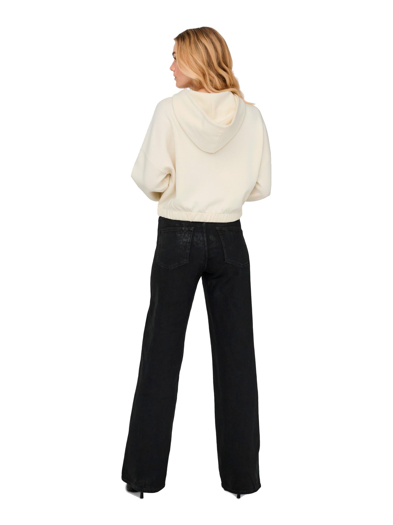 Felpa Only Scarlett Panna con zip 15346449 /Birch ONLY 