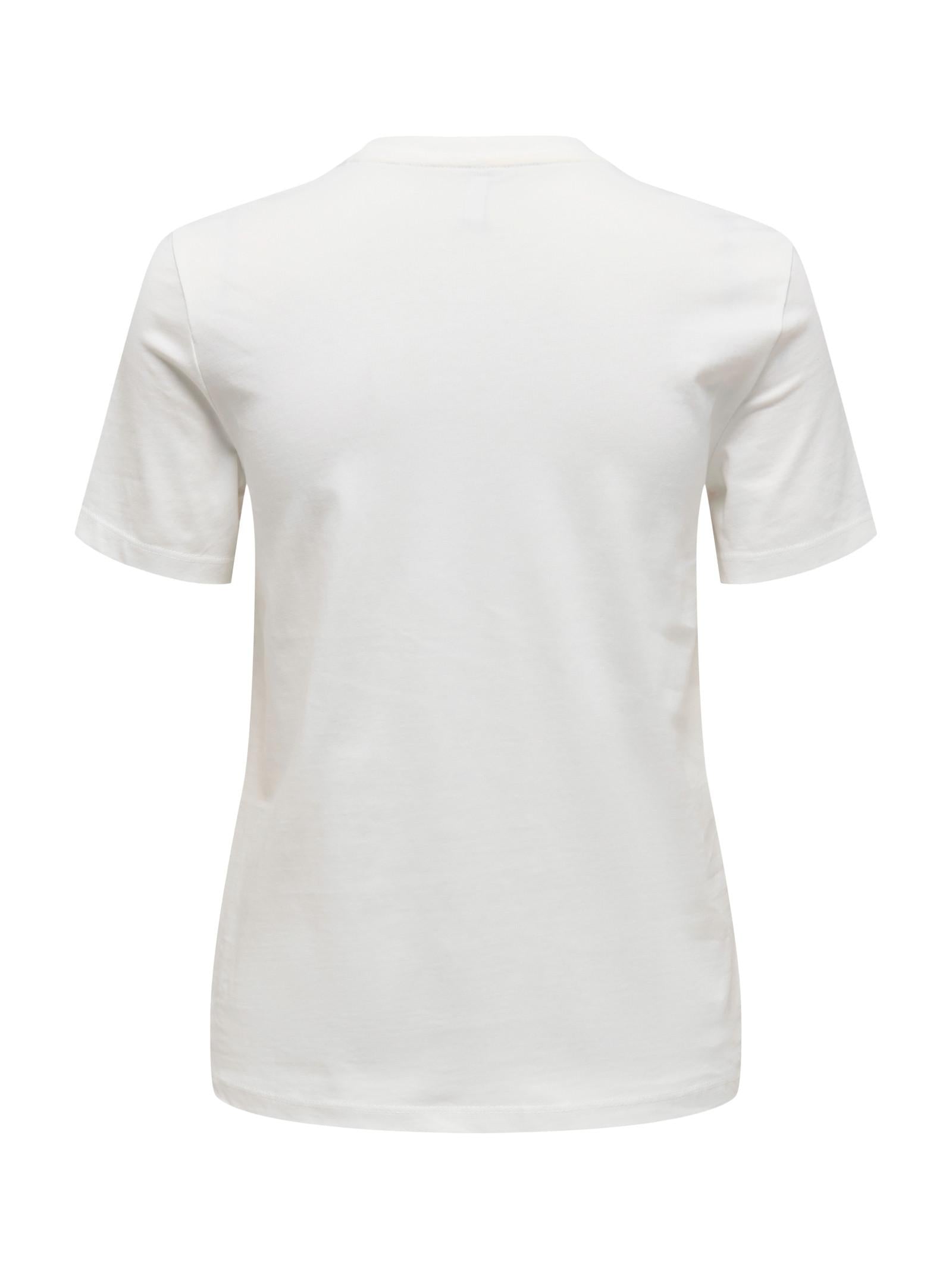 T-shirt Only Jolly Bianco girocollo perle 15356167 /Cloud Dancer ONLY 