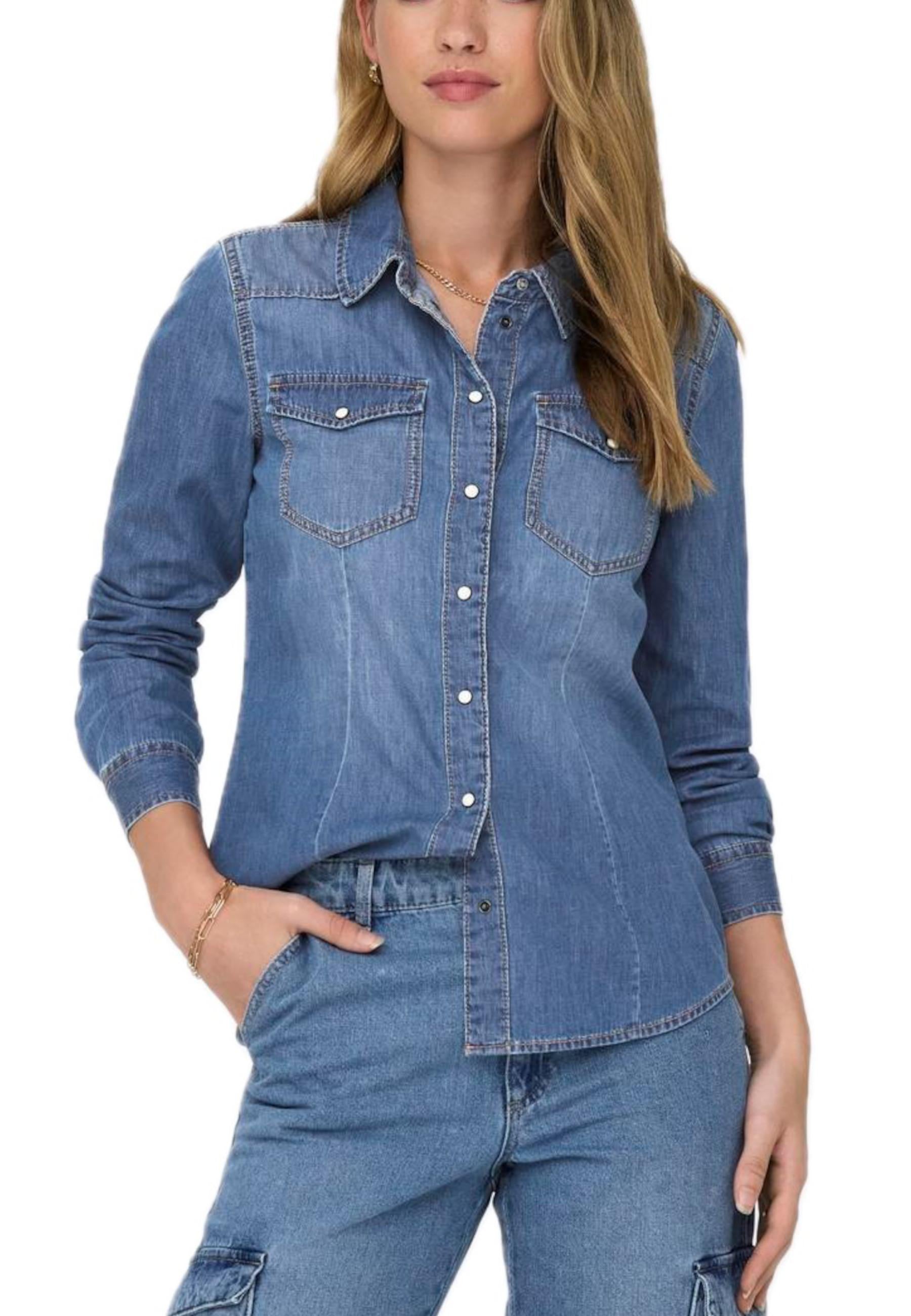 Camicia Only Alexa in denim Slim fit 15315185 /Medium Blue Denim ONLY 