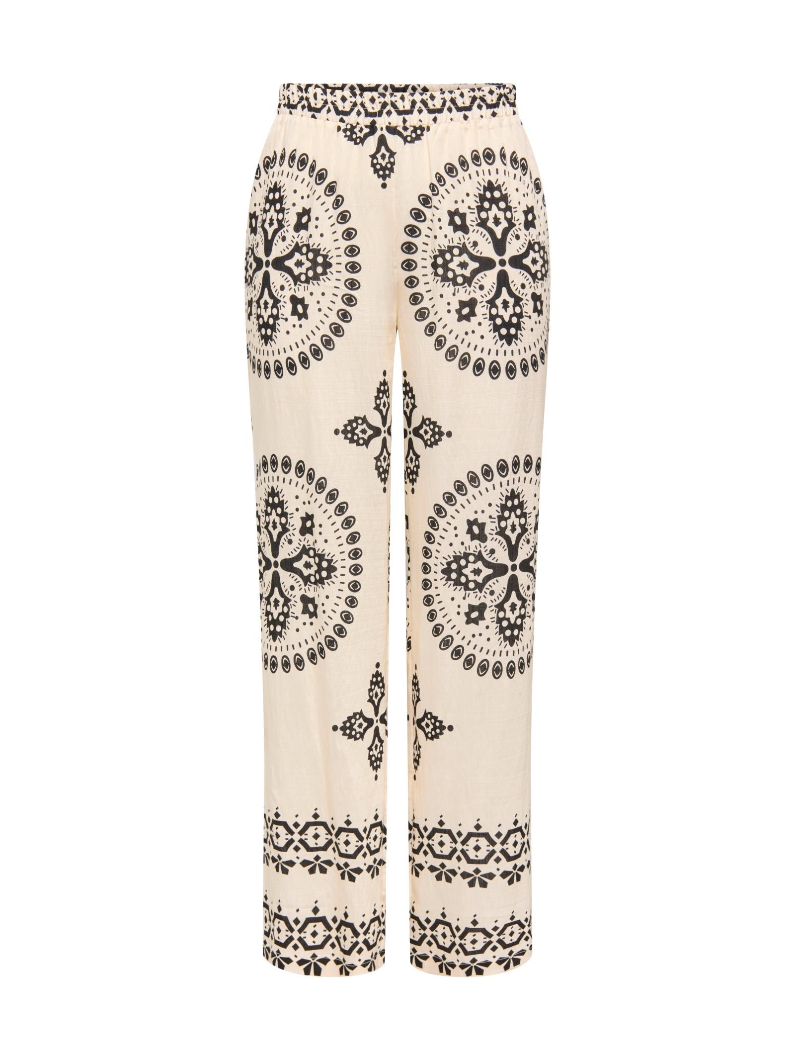 Pantalone Only Panna Nero Izzy fantasia 15373614 /Black Cloud Dancer ONLY 