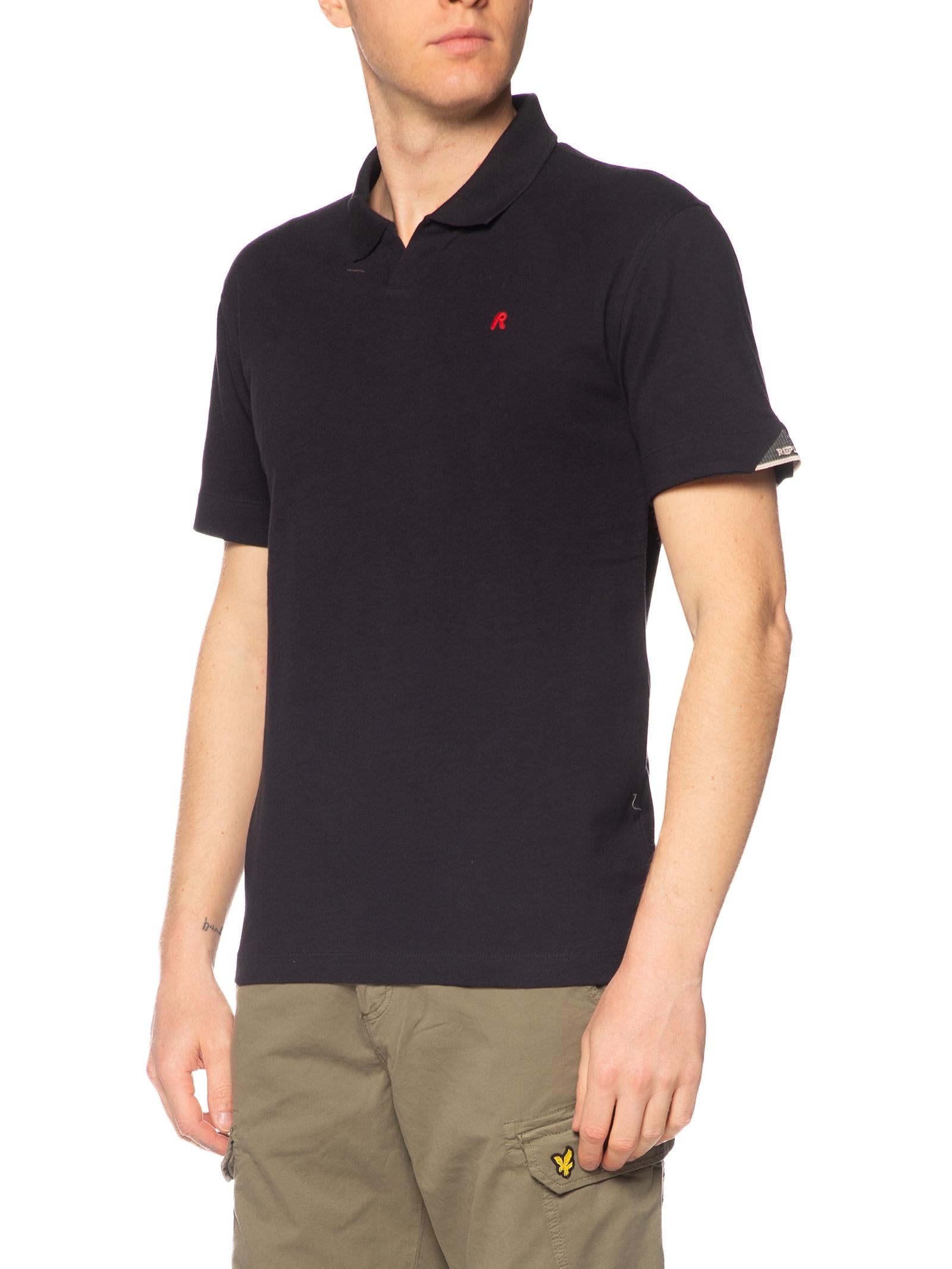 Polo Replay Blu Logo manica corta M3465 970 REPLAY 