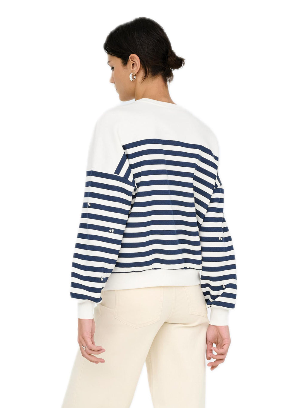 Felpa Only Adele Blu a righe 15358792 /Night sky Cloud Dancer ONLY 