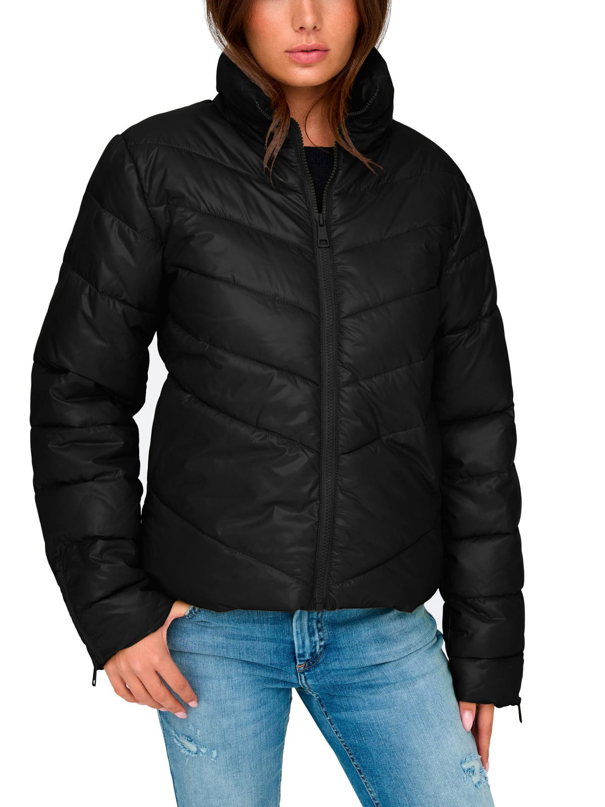 Piumino Jacqueline De Yong Fiona Nero collo alto 15330086 /Black JDY 