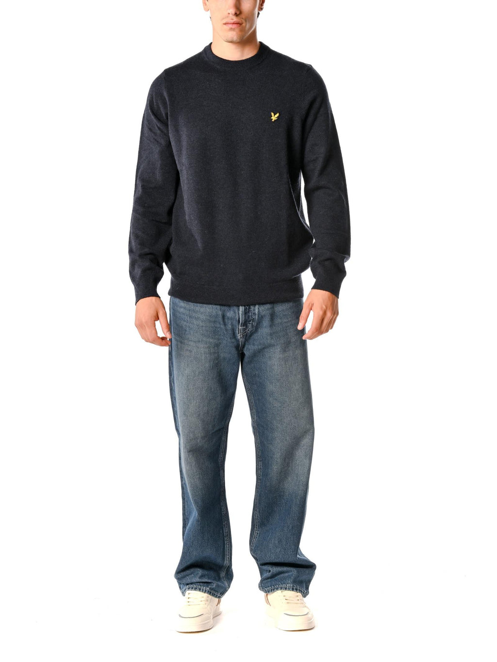 Maglia Lyle & Scott Blu misto lana KN2114VC DARK NAVY LYLE & SCOTT 